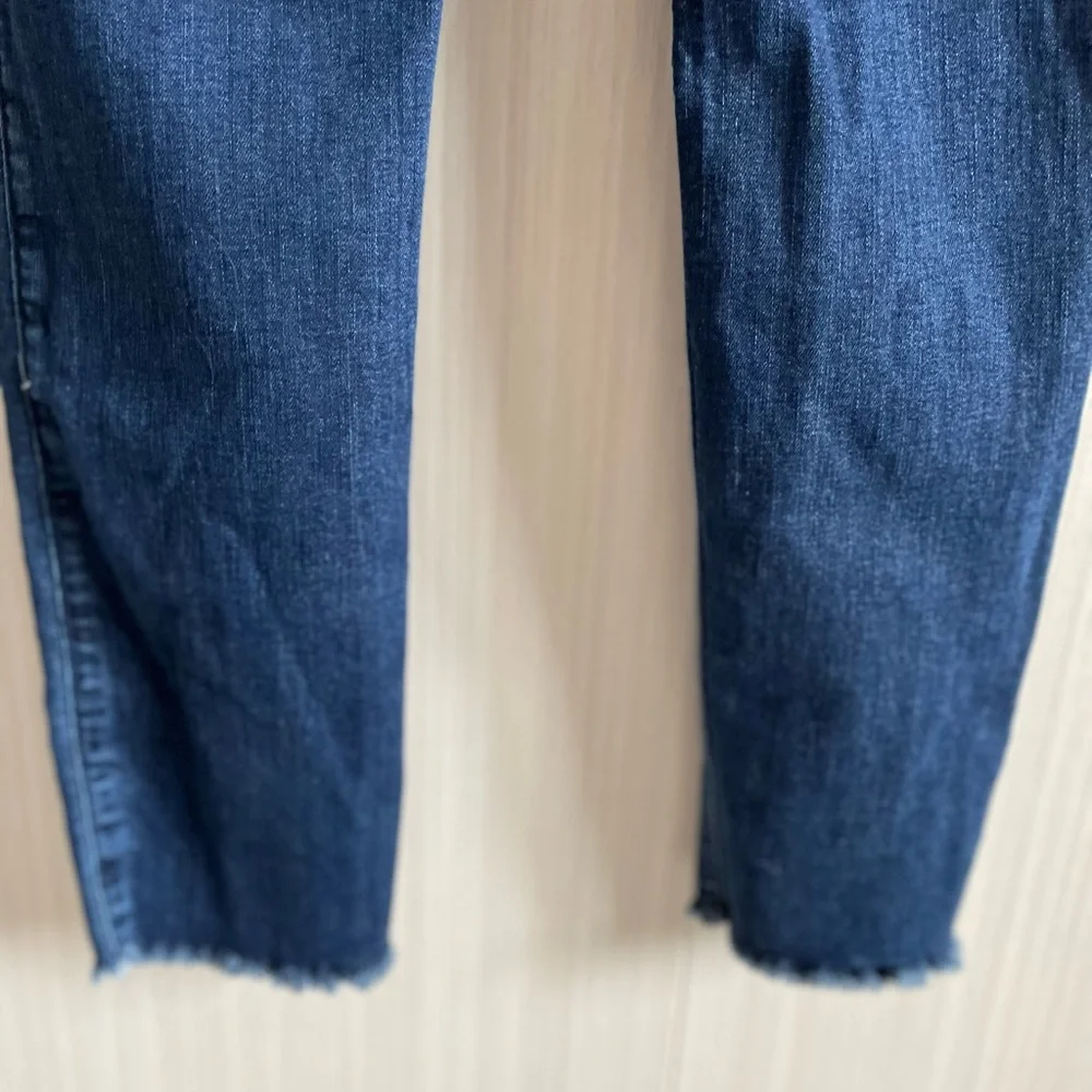 Abercrombie Kids distressed dark wash high rise jeans leggings‎ size 15/16 - Picture 4 of 10